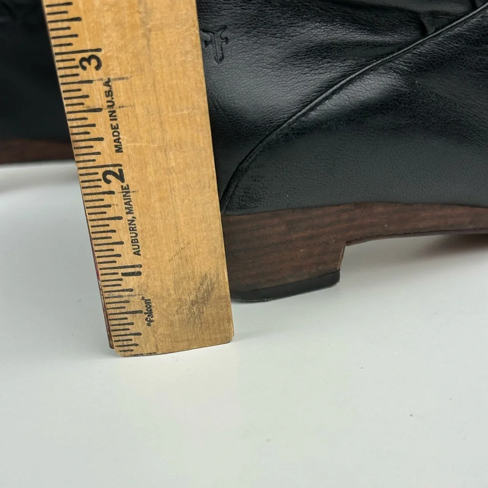 VINTAGE FRYE ANKLE BOOTS BLACK SIZE 7 - Picture 10 of 13